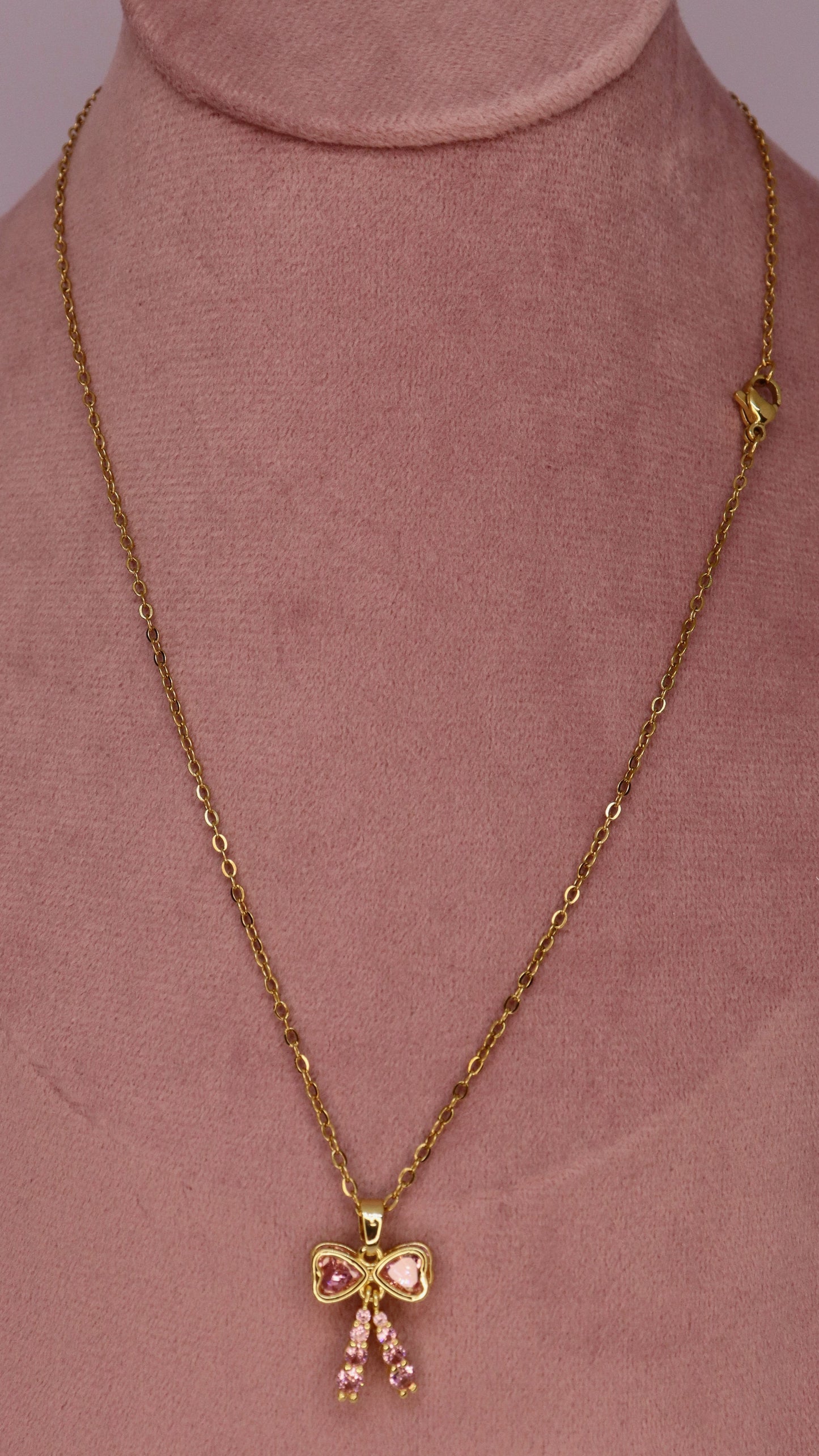 Blush Bow Necklace