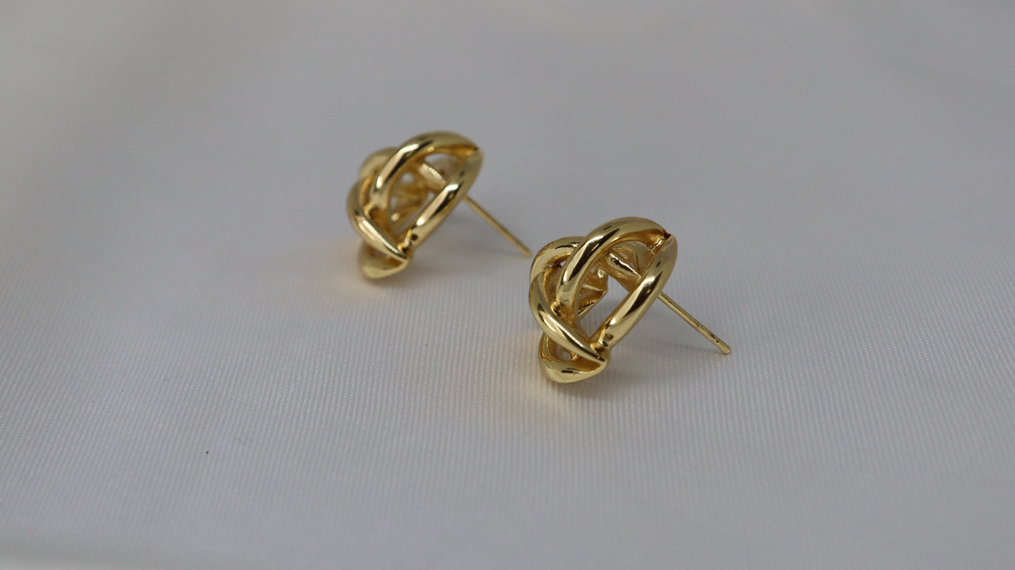 Gold Nest Earring