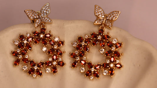 Crimson Bloom Earrings