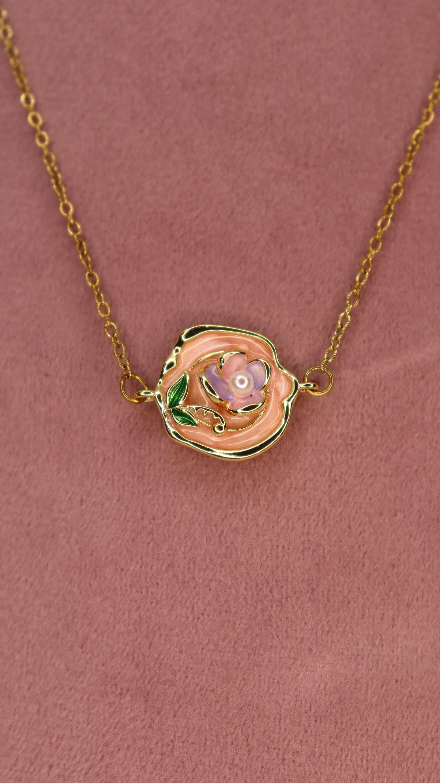 Blush Rose Pearl Necklace