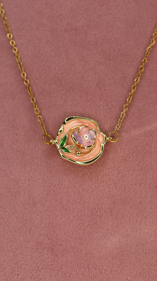 Blush Rose Pearl Necklace