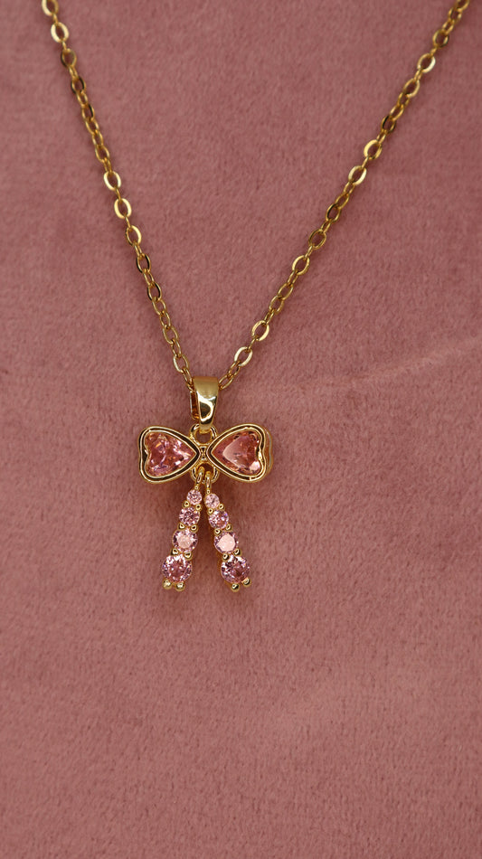 Blush Bow Necklace