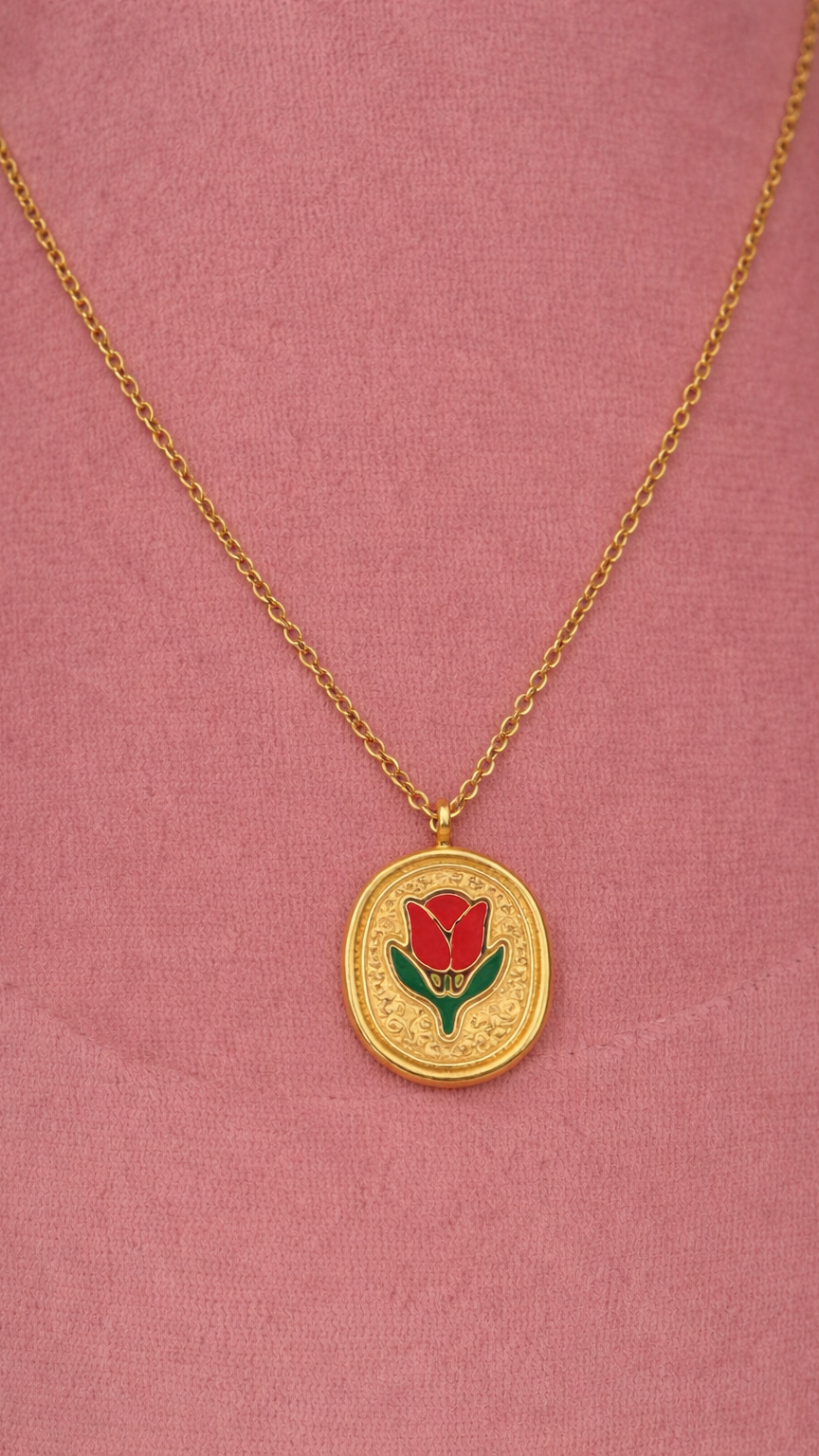 Golden Rose Necklace