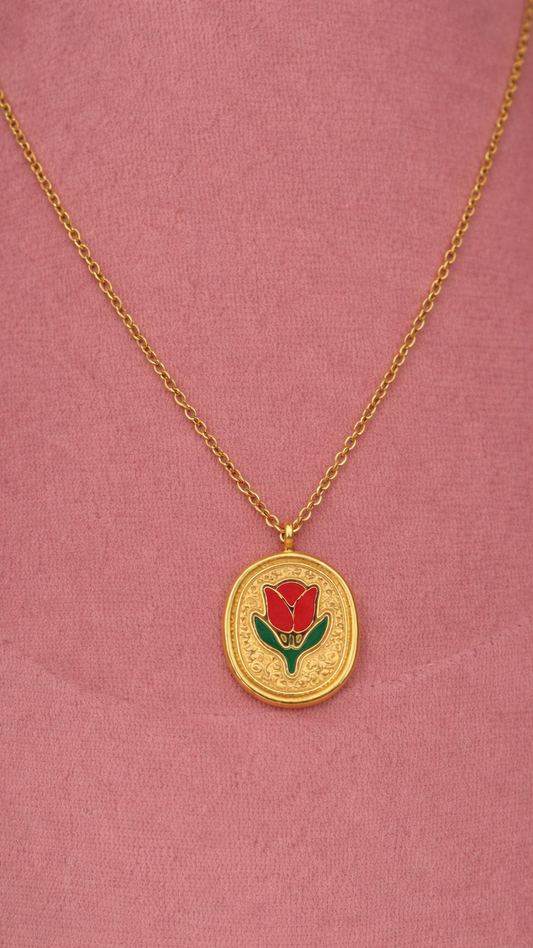 Golden Rose Necklace