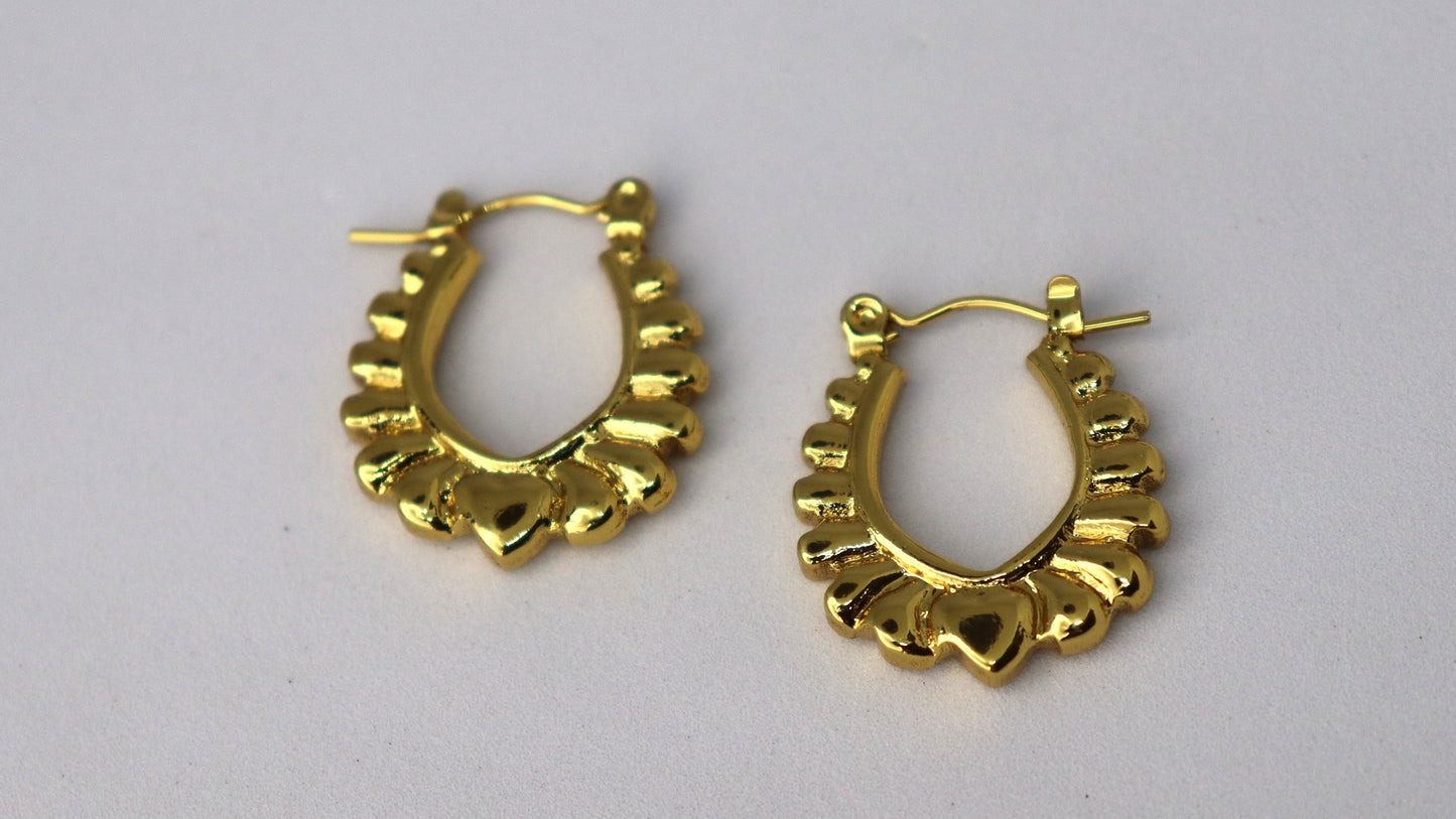 Ripple Gold Earring