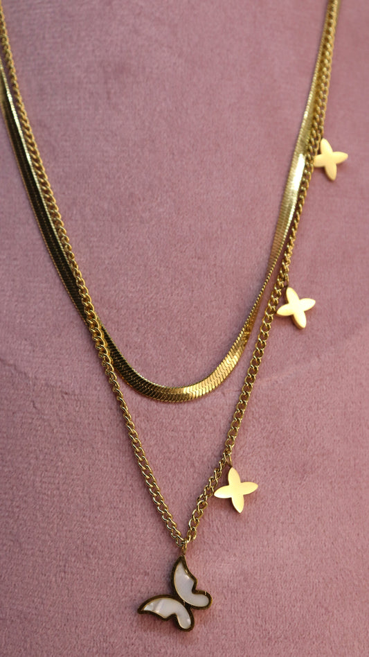 Butterfly Layered Necklace