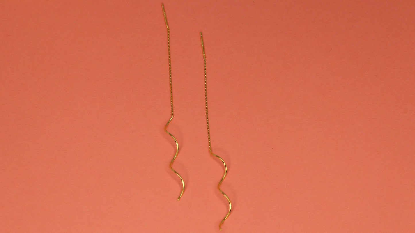 Golden Wave Earring