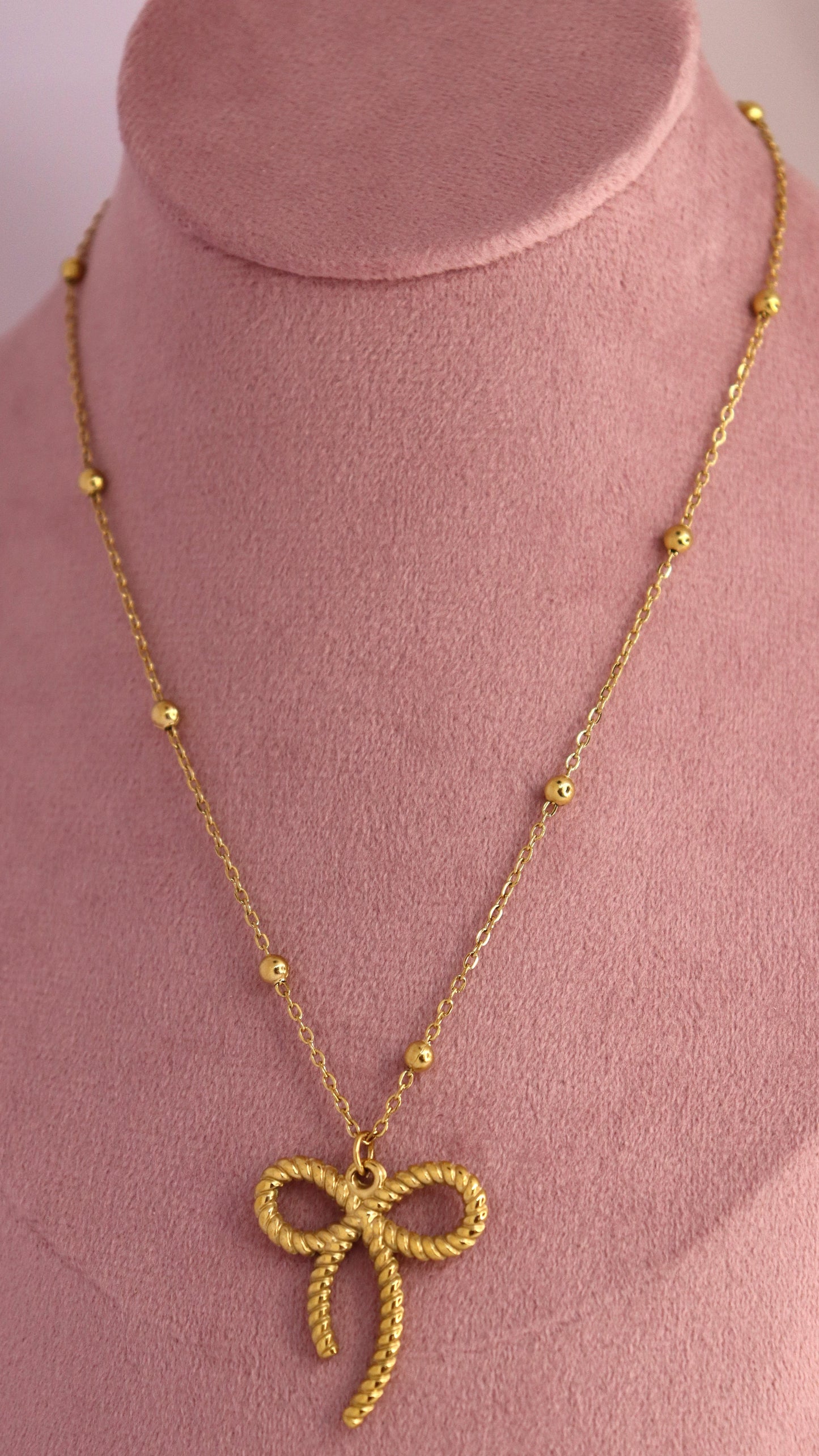 Golden Bow Necklace