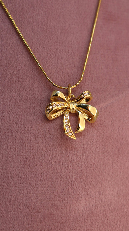 Golden Bow Necklace