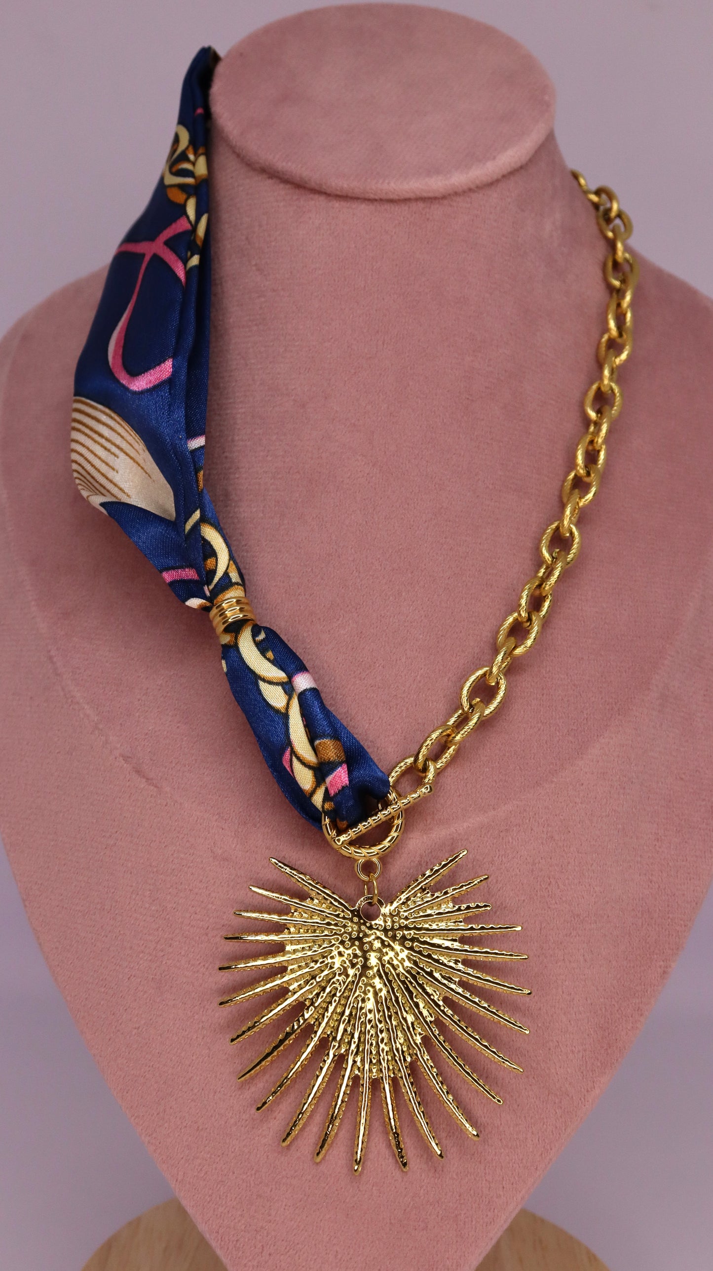 Sunburst Scarf Necklace