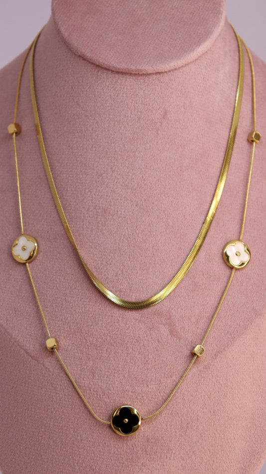 Midnight Bloom Layered Necklace