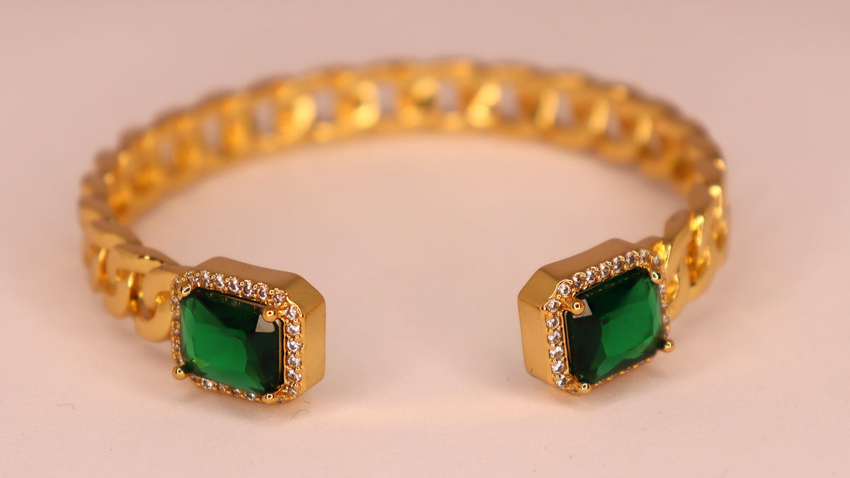 Emerald Radiance Stack ( Set of 3 Bracelets )