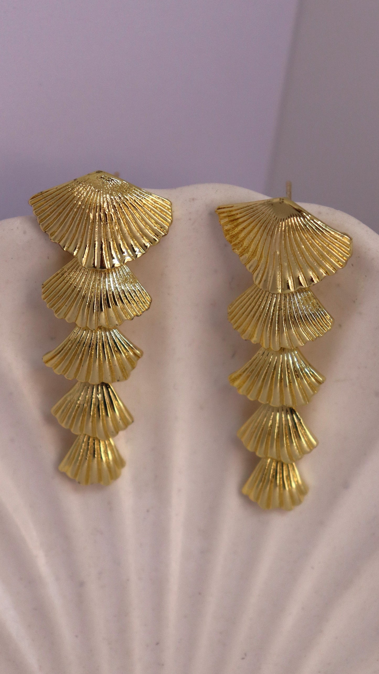 Golden Seashell Earring