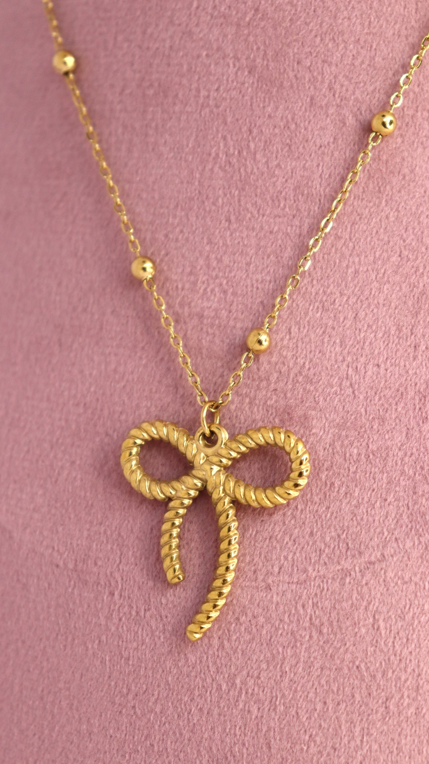 Golden Bow Necklace