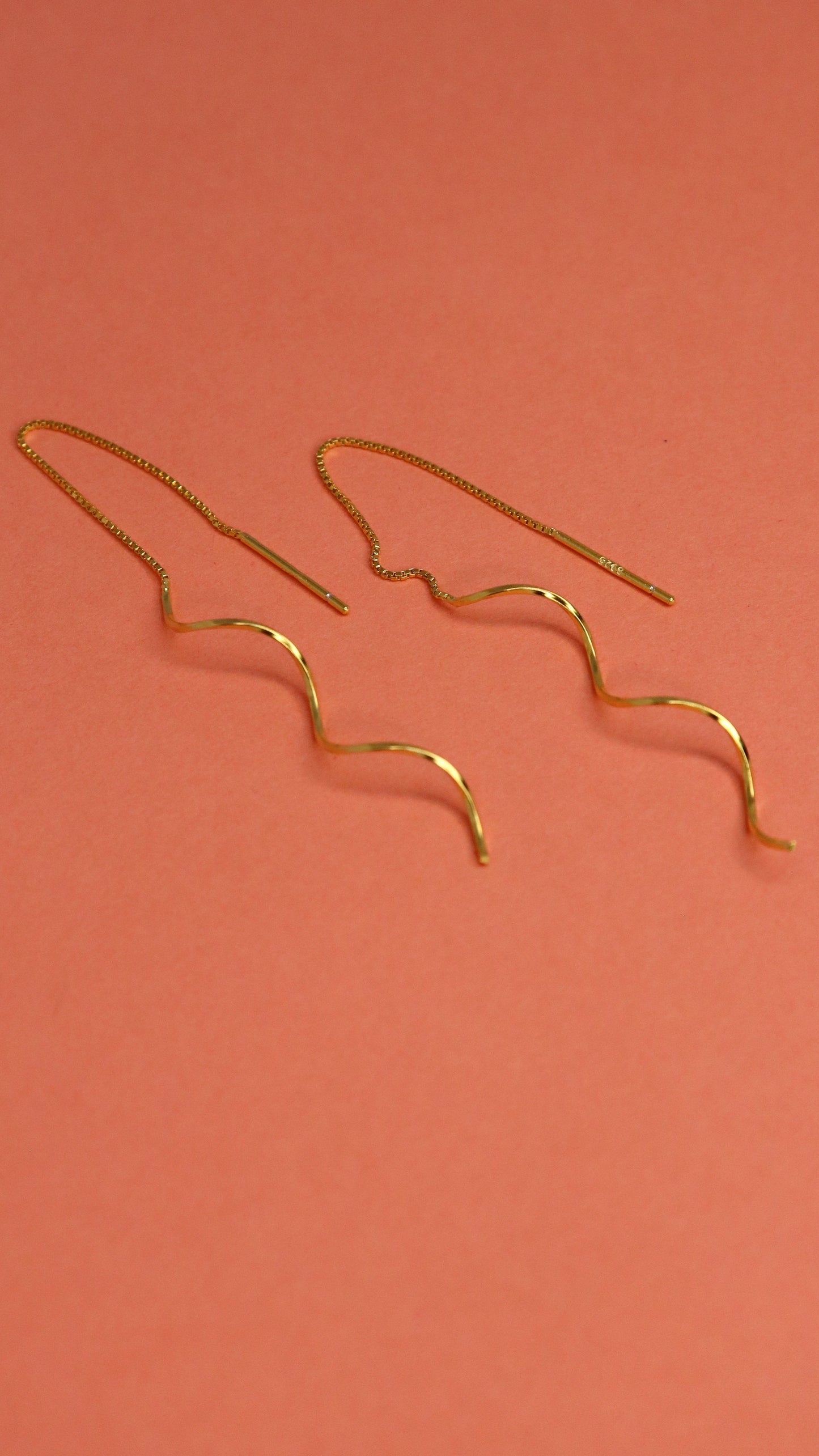 Golden Wave Earring
