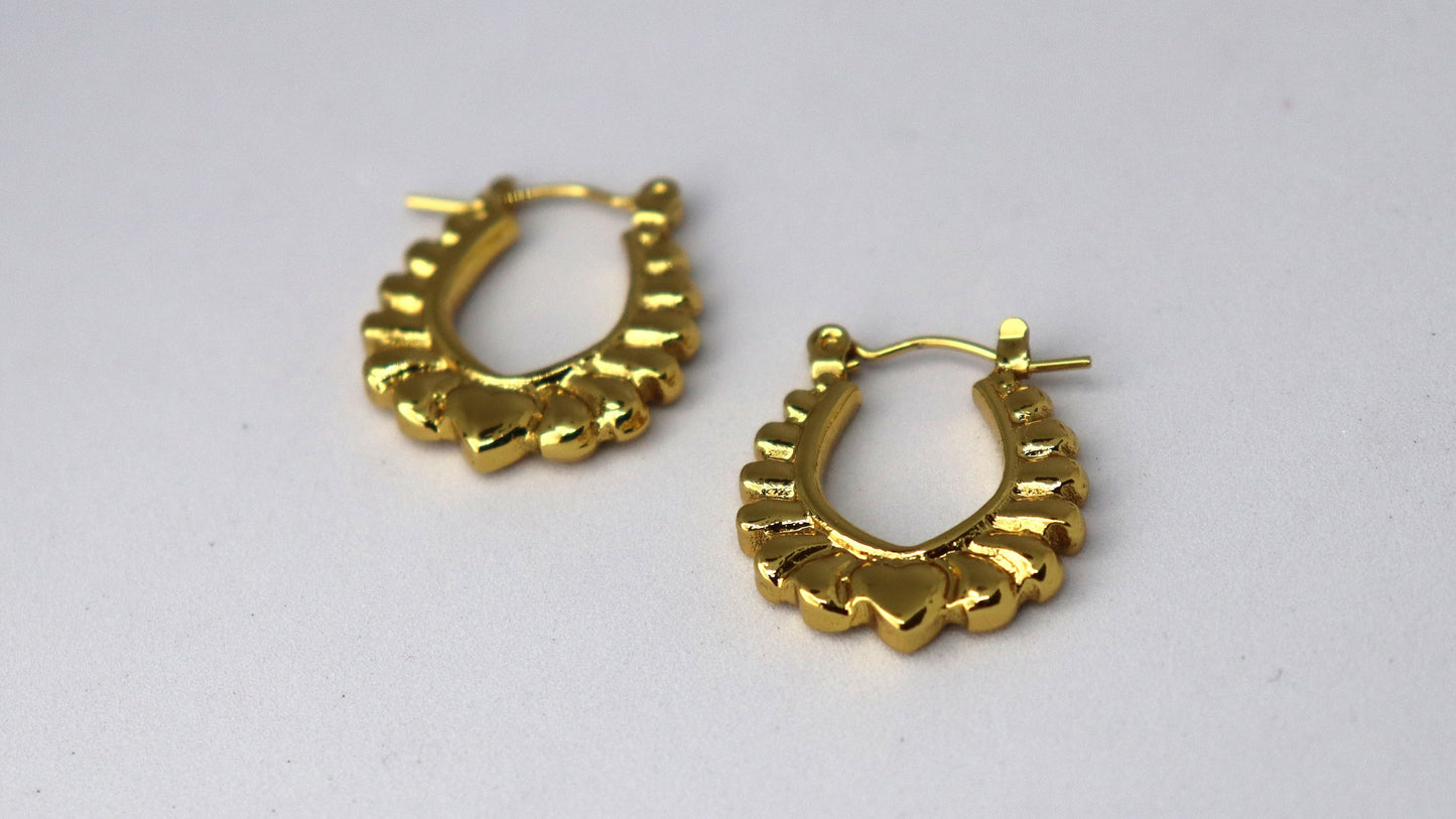 Ripple Gold Earring