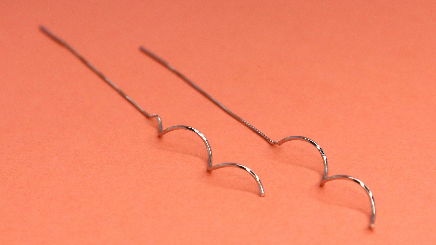 Silver Wave Earring