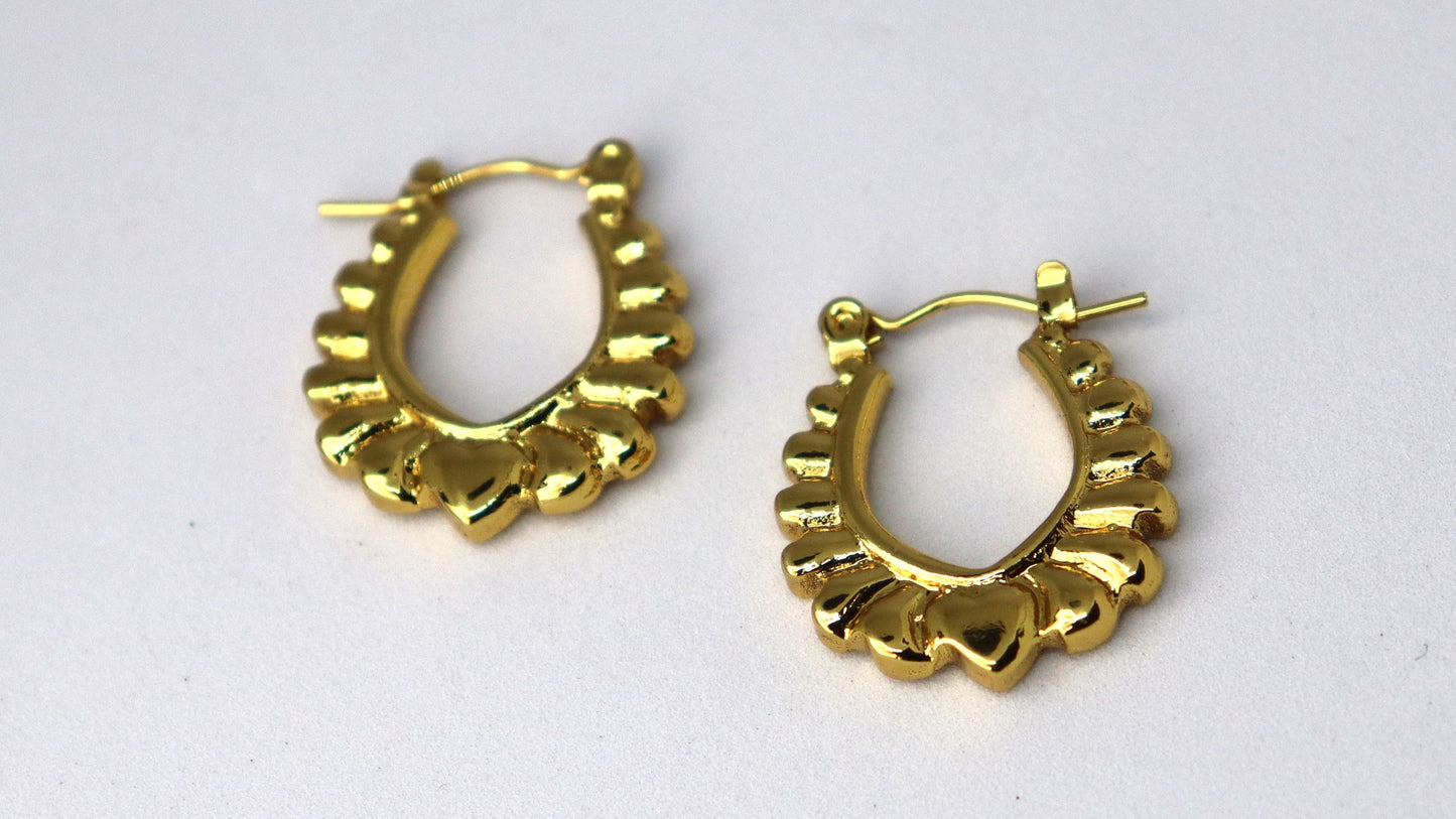 Ripple Gold Earring