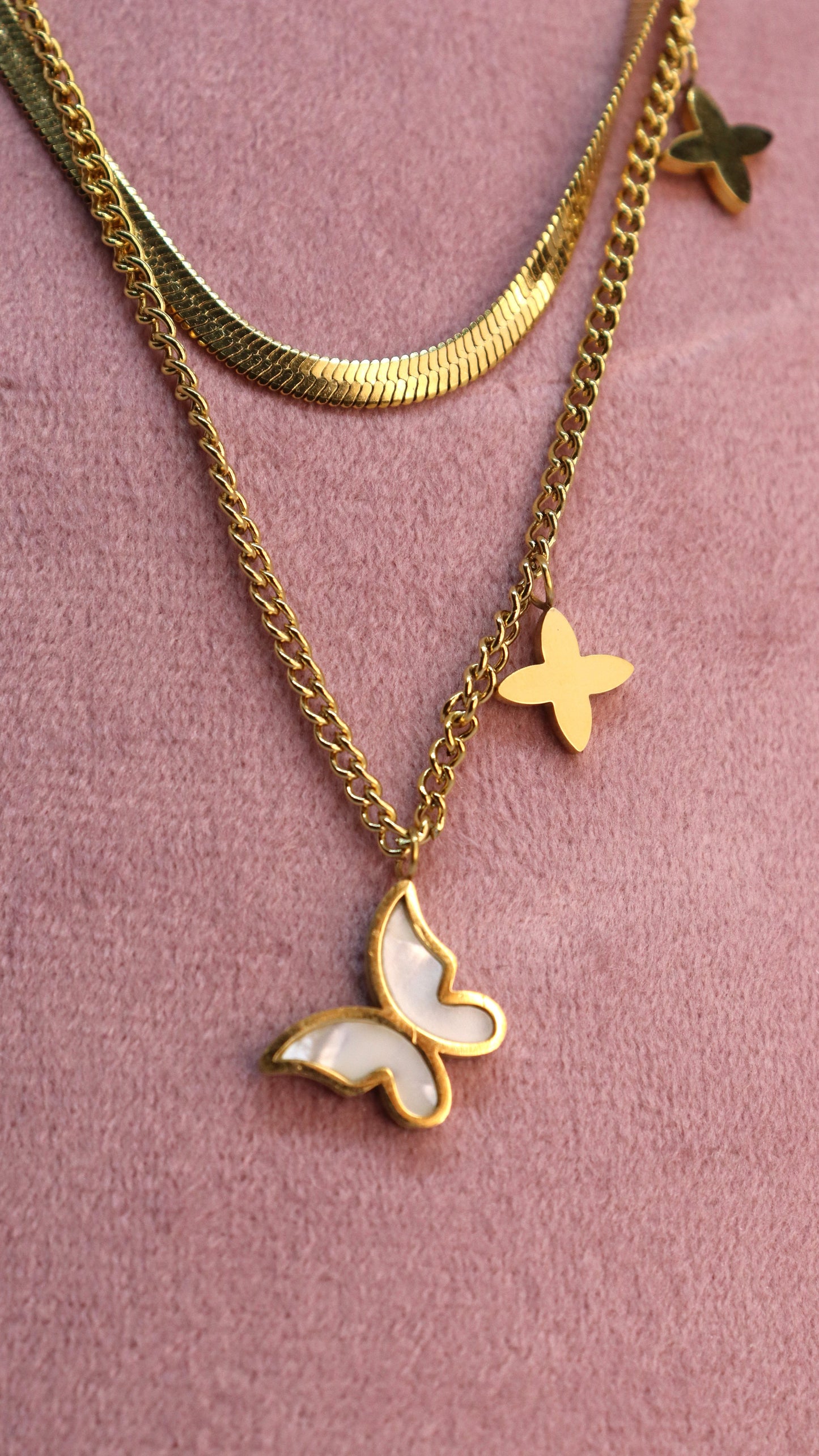 Butterfly Layered Necklace