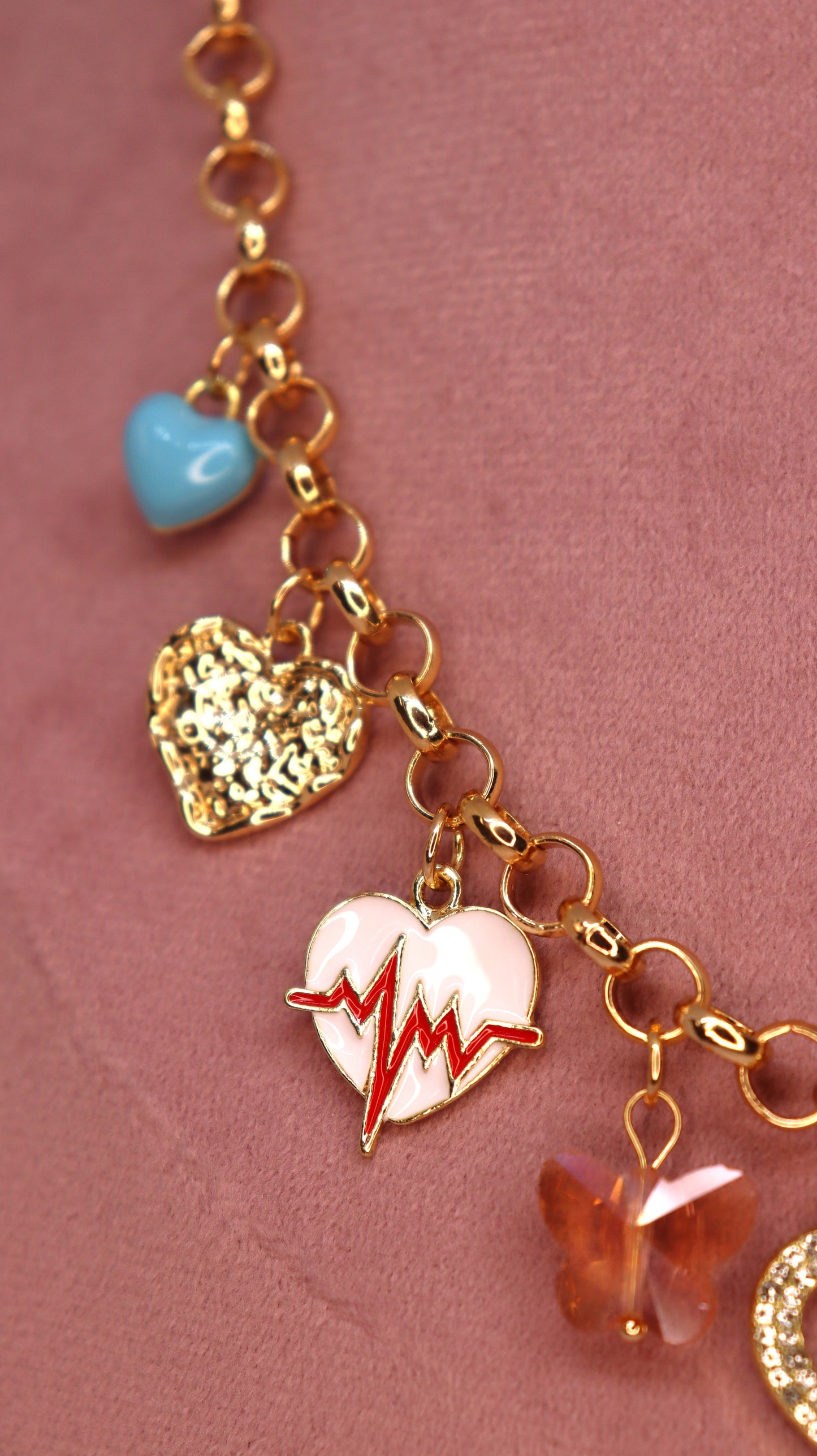 Heartbeats Charm Necklace