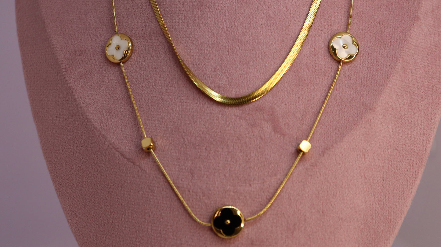 Midnight Bloom Layered Necklace