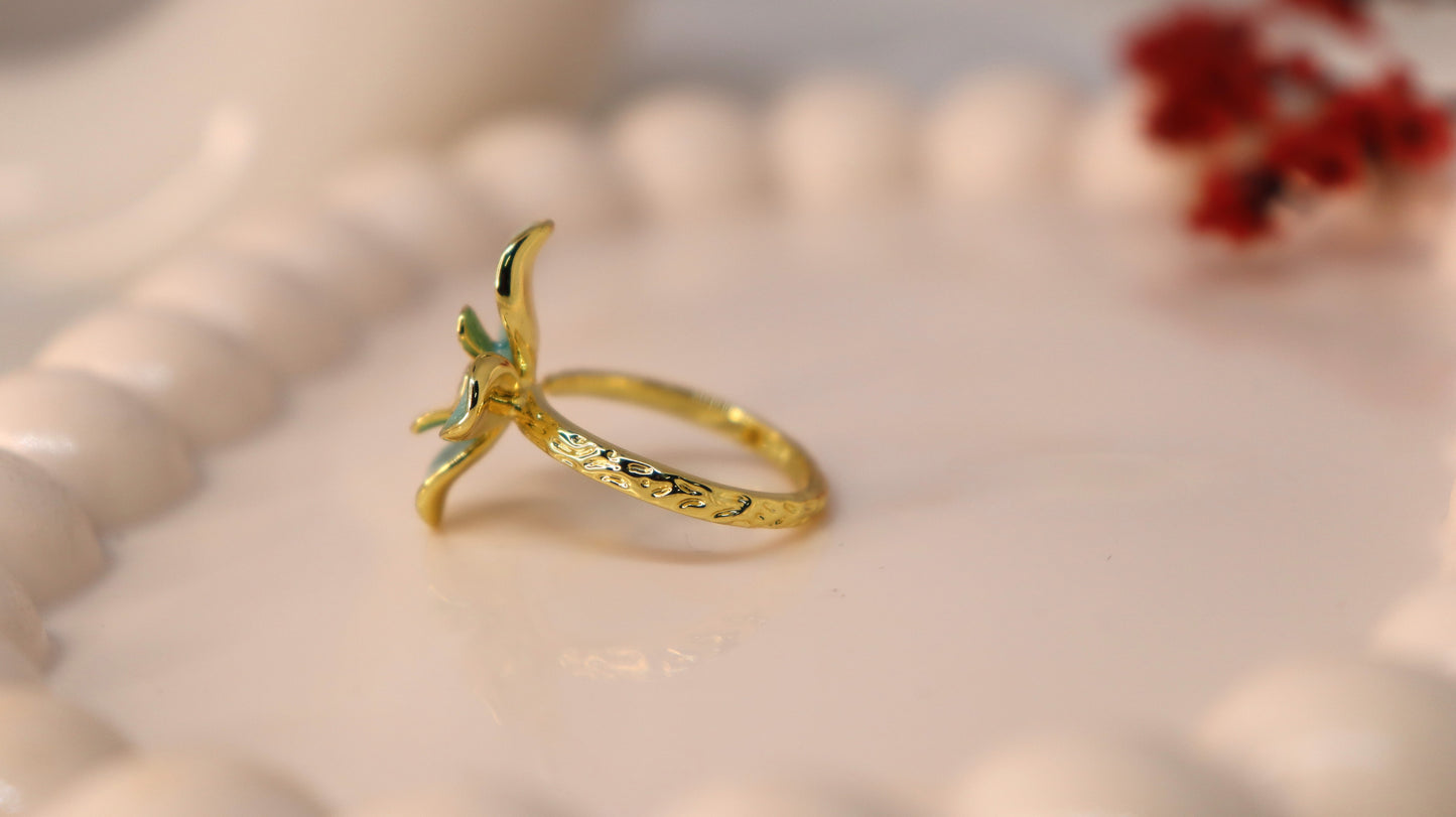 Petaline Enamel Ring