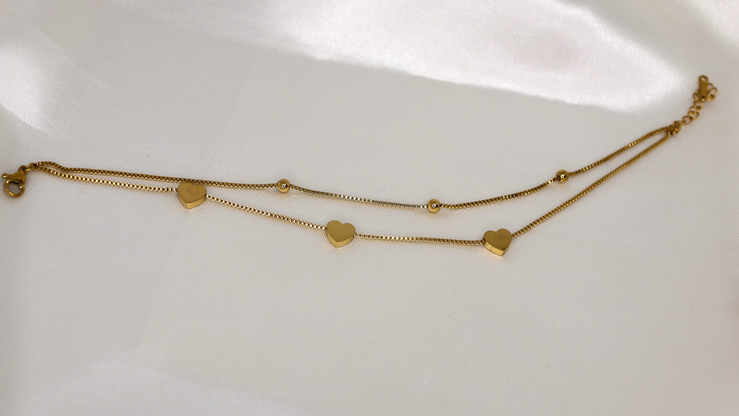 Layered Love Anklet