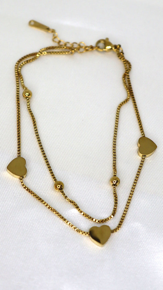 Layered Love Anklet