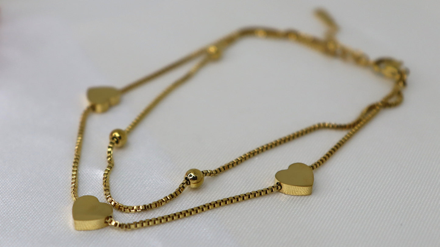 Layered Love Anklet