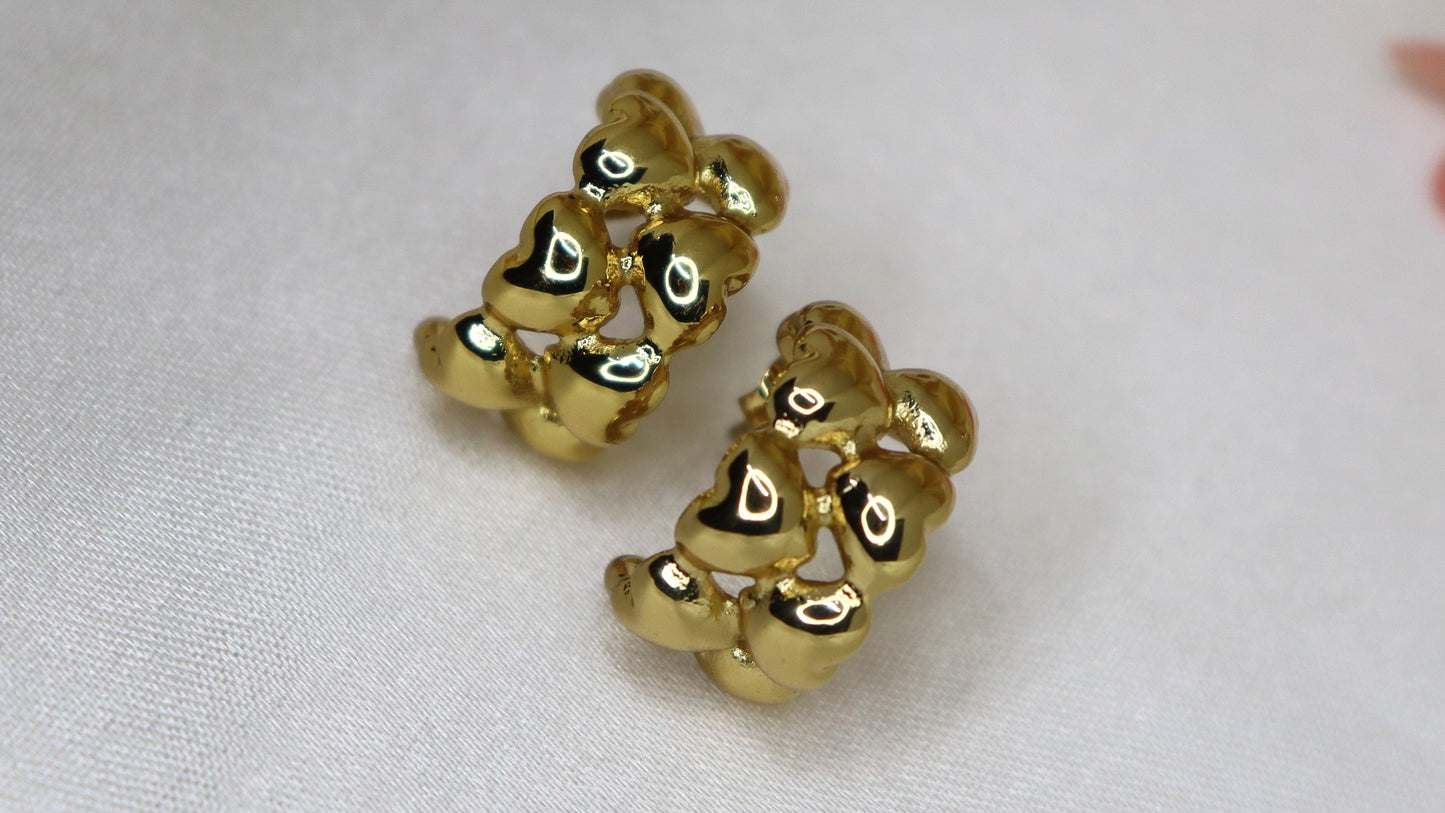 Gold Heart Earring