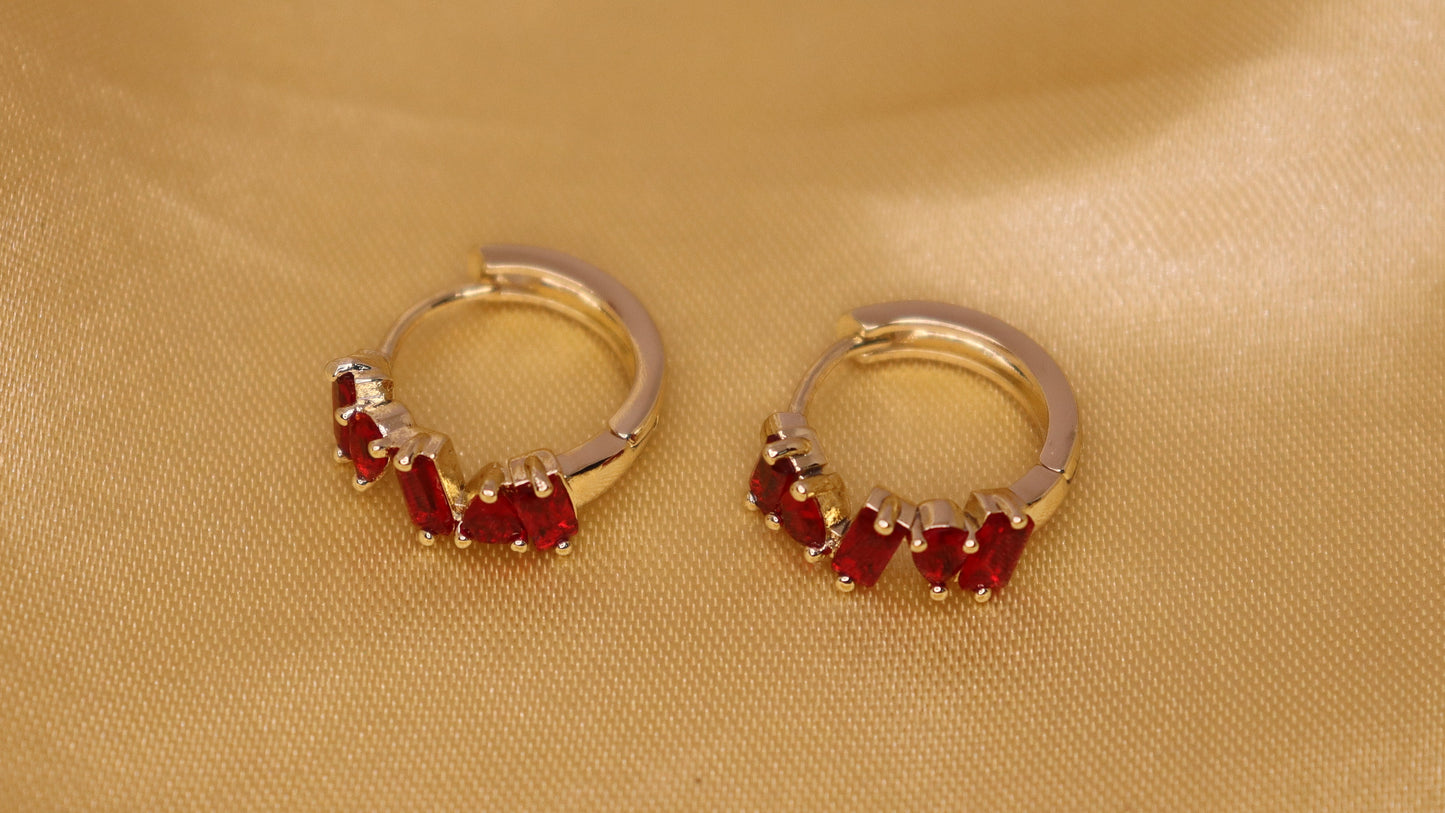Red Stone Earring