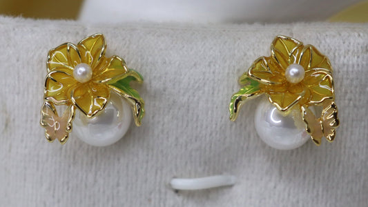 Yellow Pop Enamel Earrings