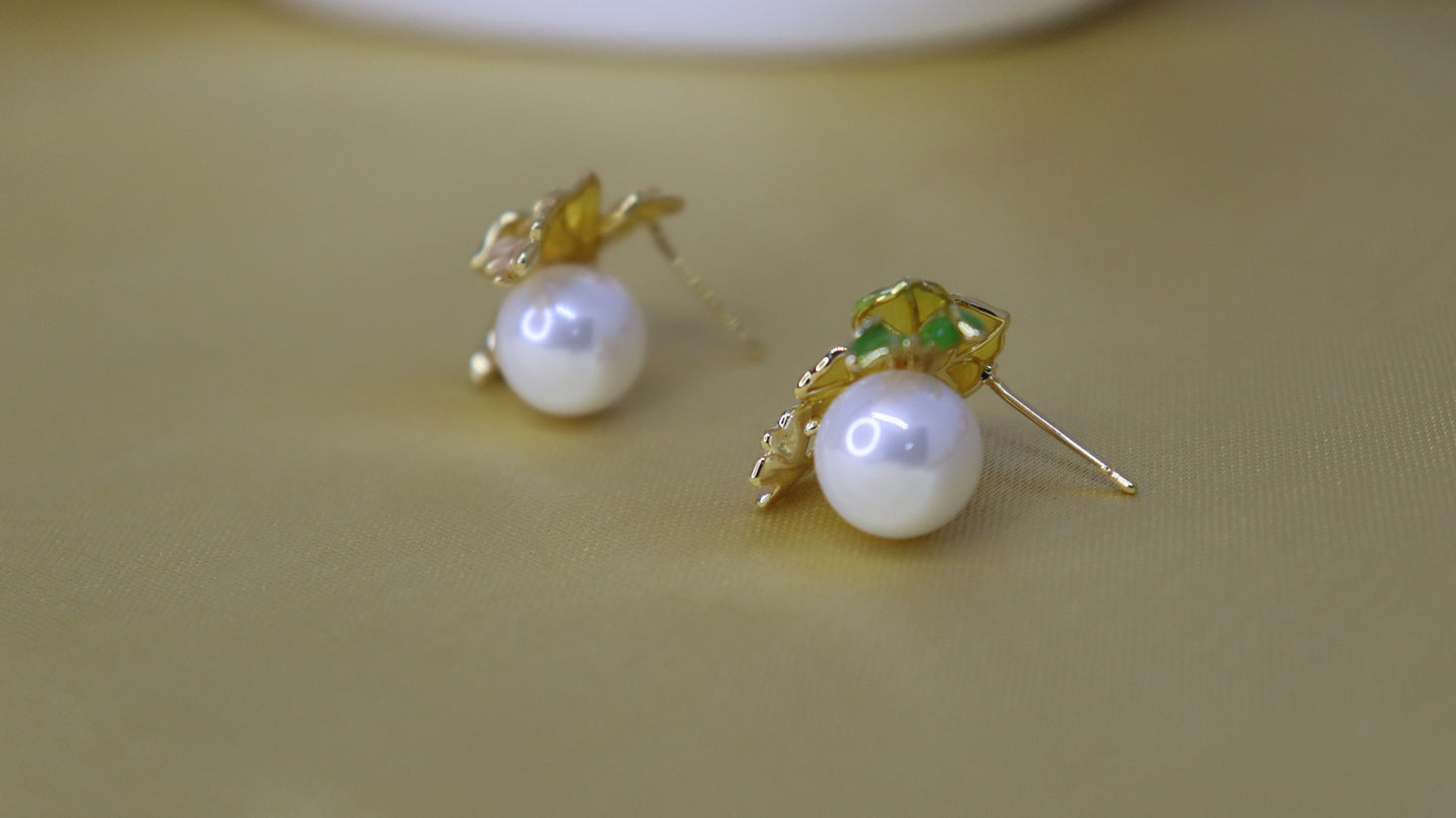 Yellow Pop Enamel Earrings