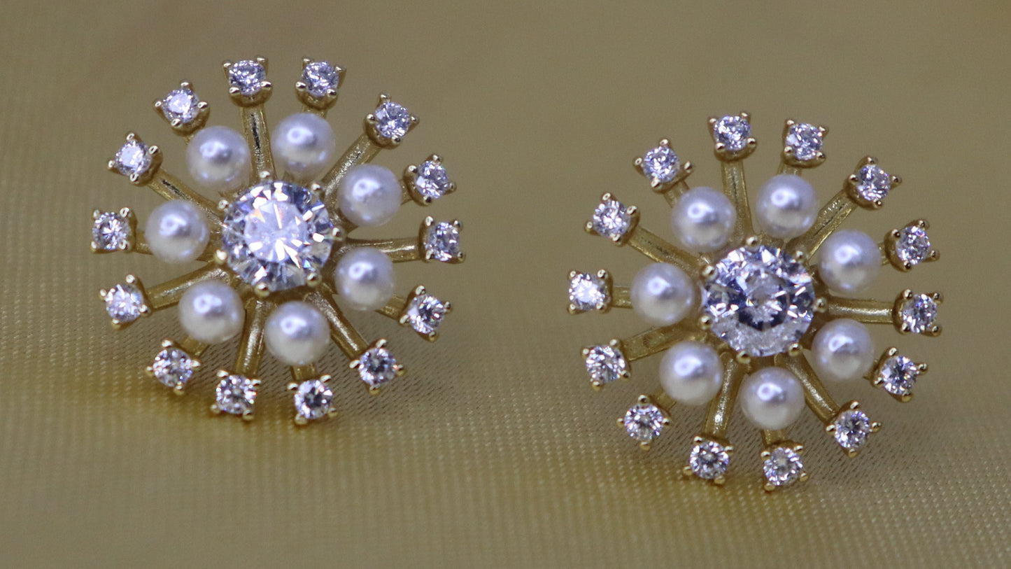 Amara Pearl & Stone Earring