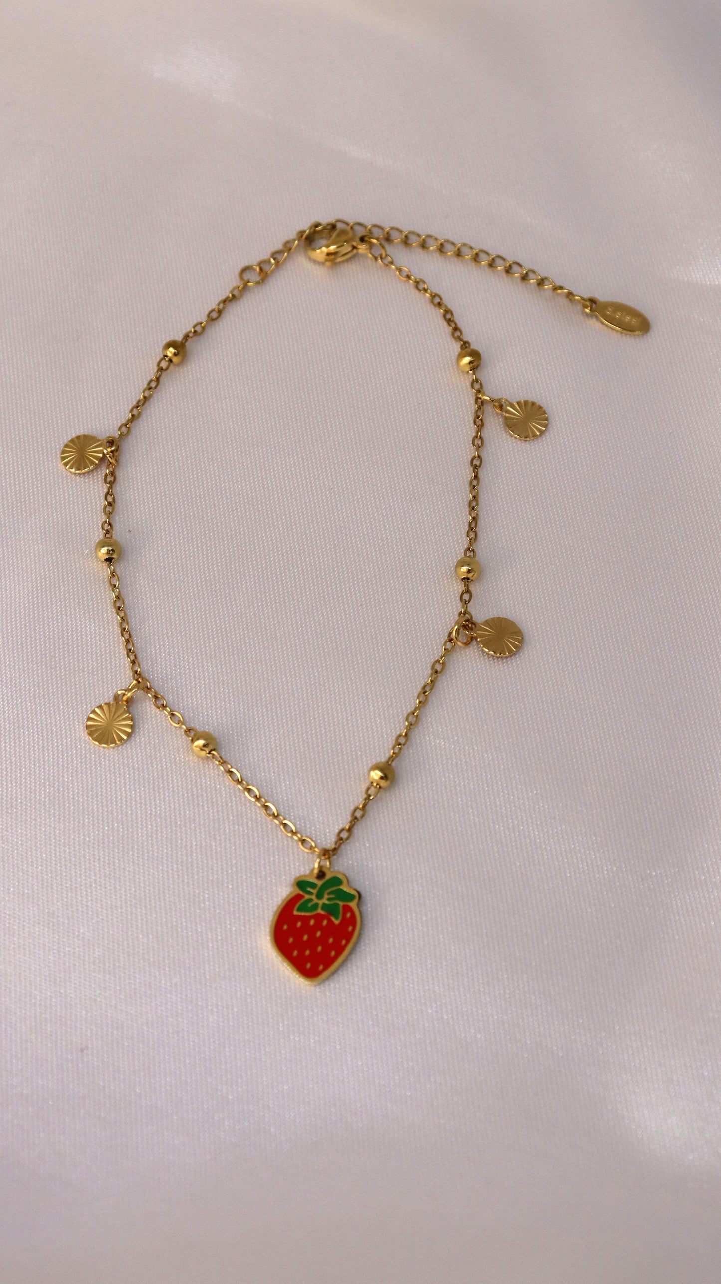 Strawberry Charm Anklet