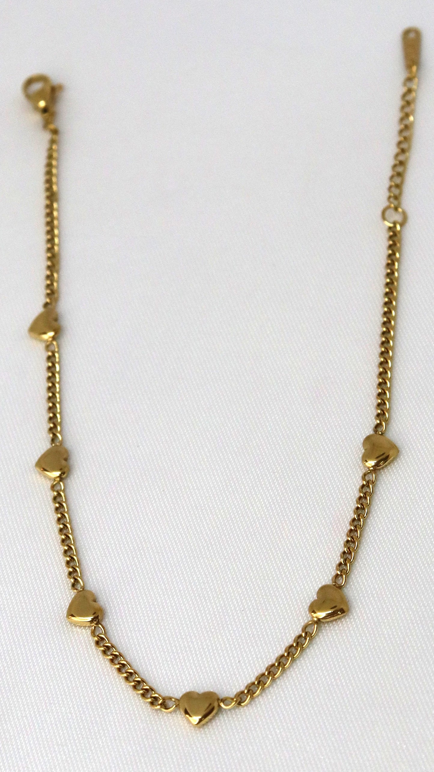 Golden Hearts Anklet