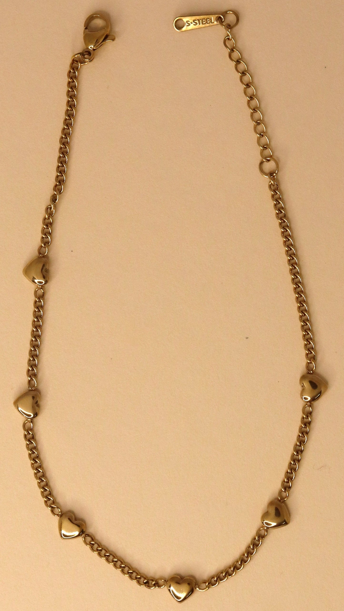 Golden Hearts Anklet