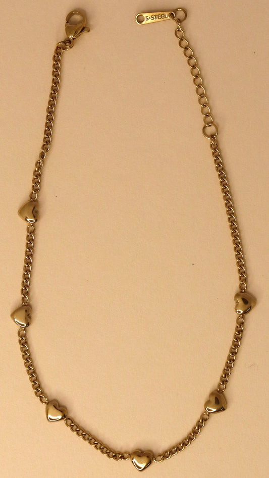 Golden Hearts Anklet