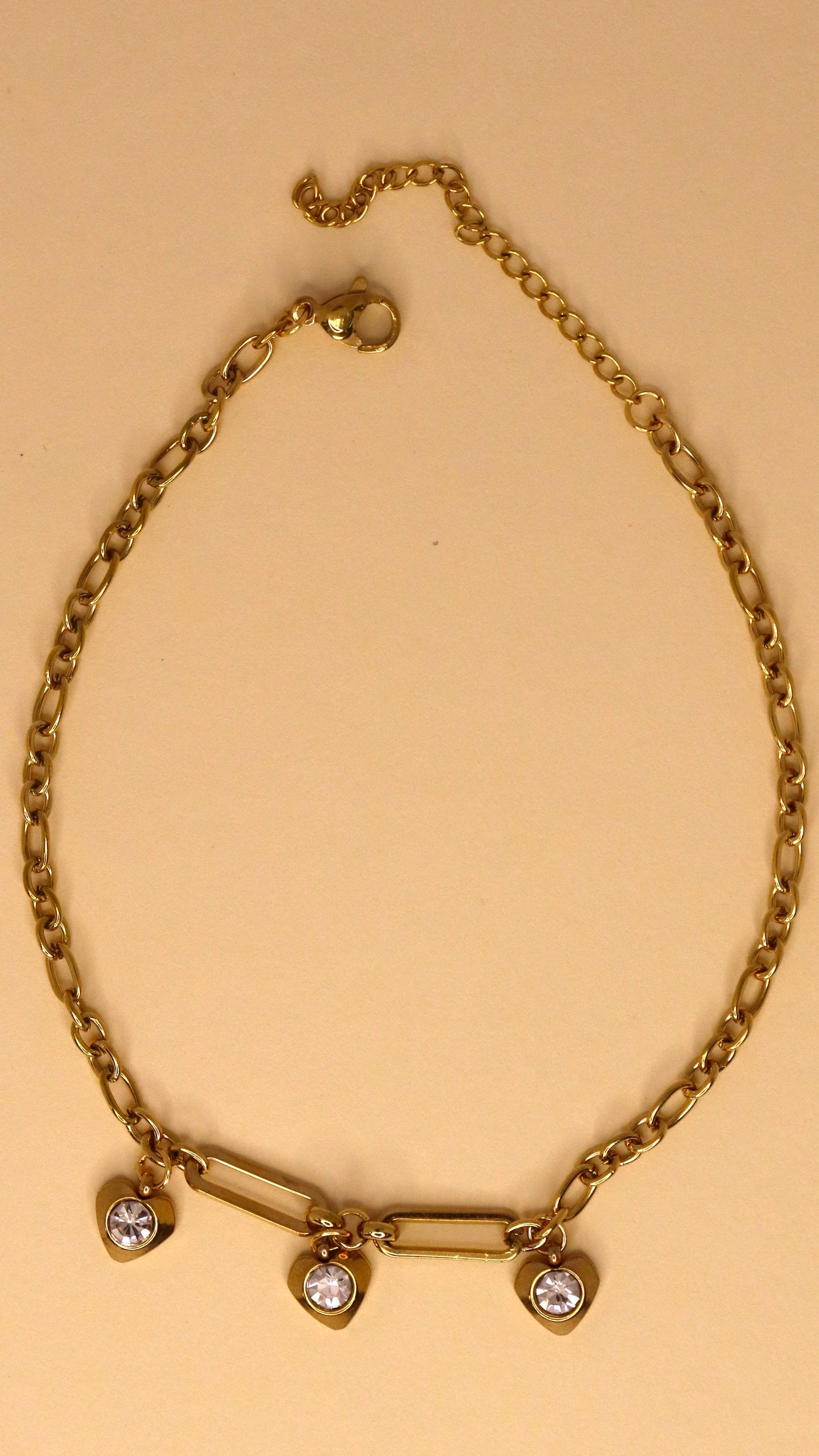 Crystal Heart Anklet