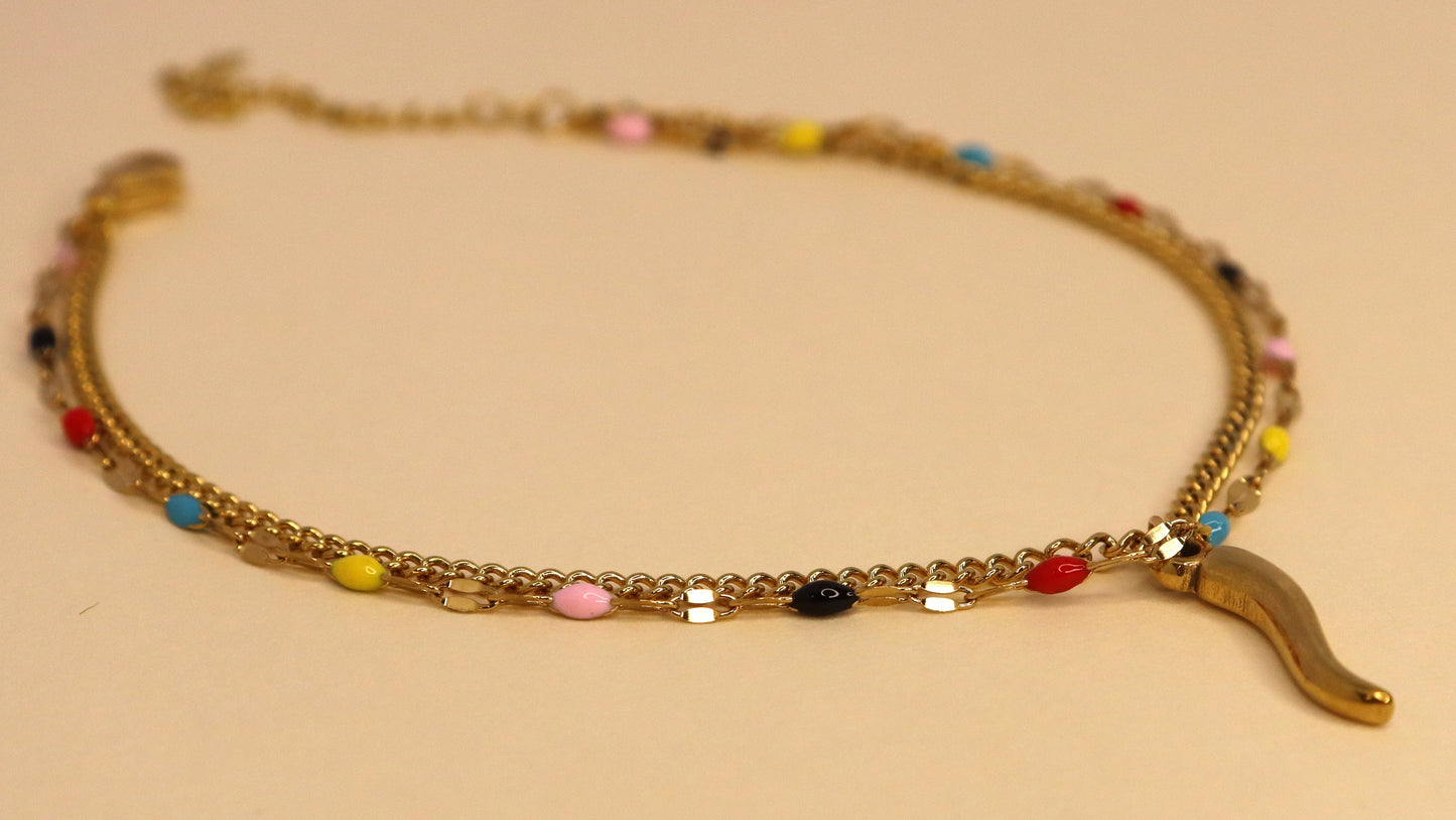Happy Hue Anklet