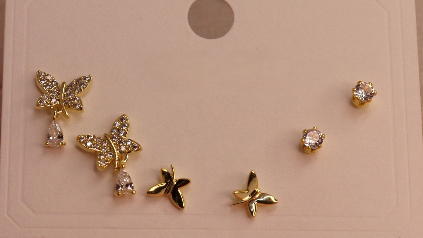 Butterfly stud set