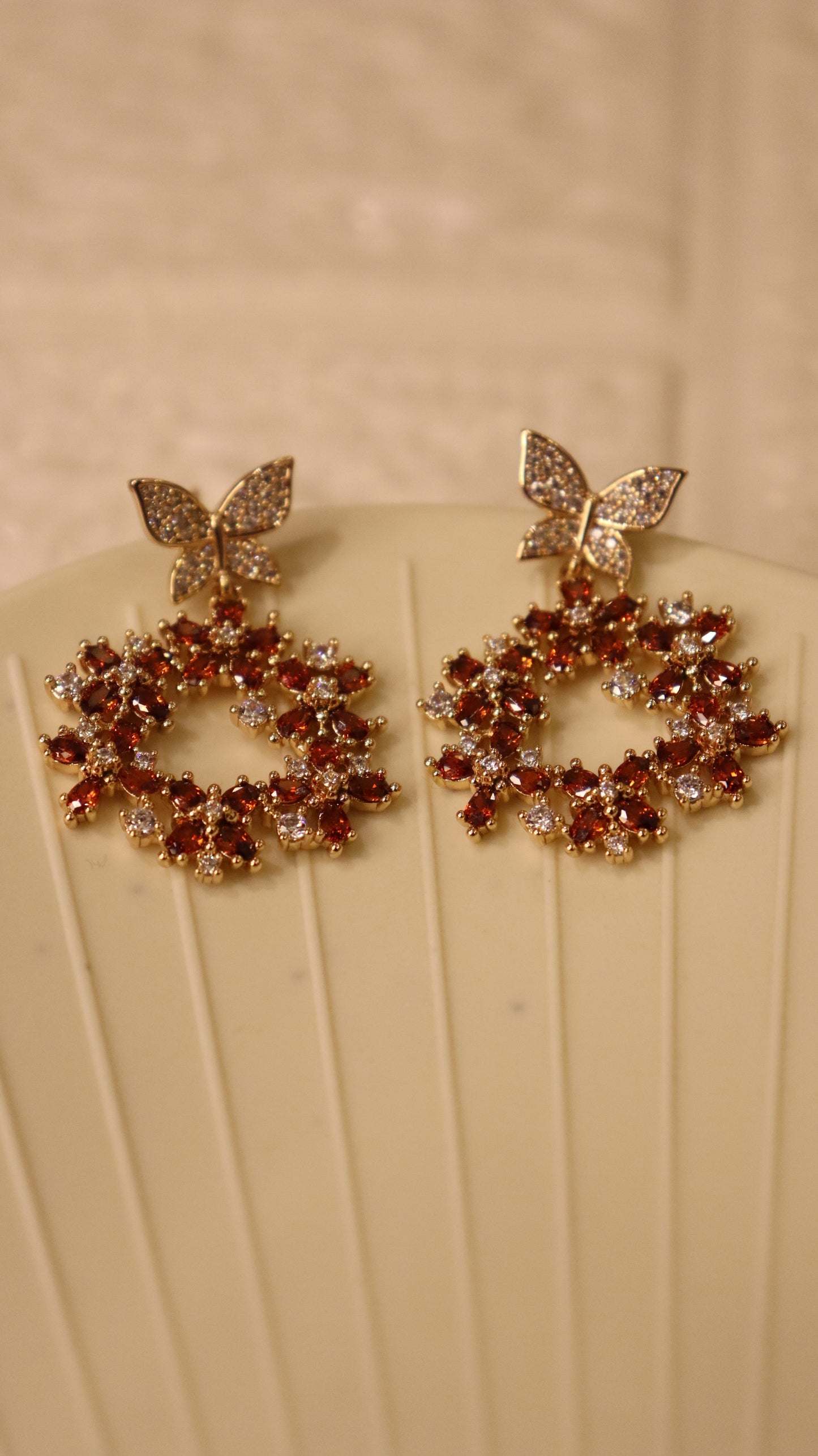 Crimson Bloom Earrings