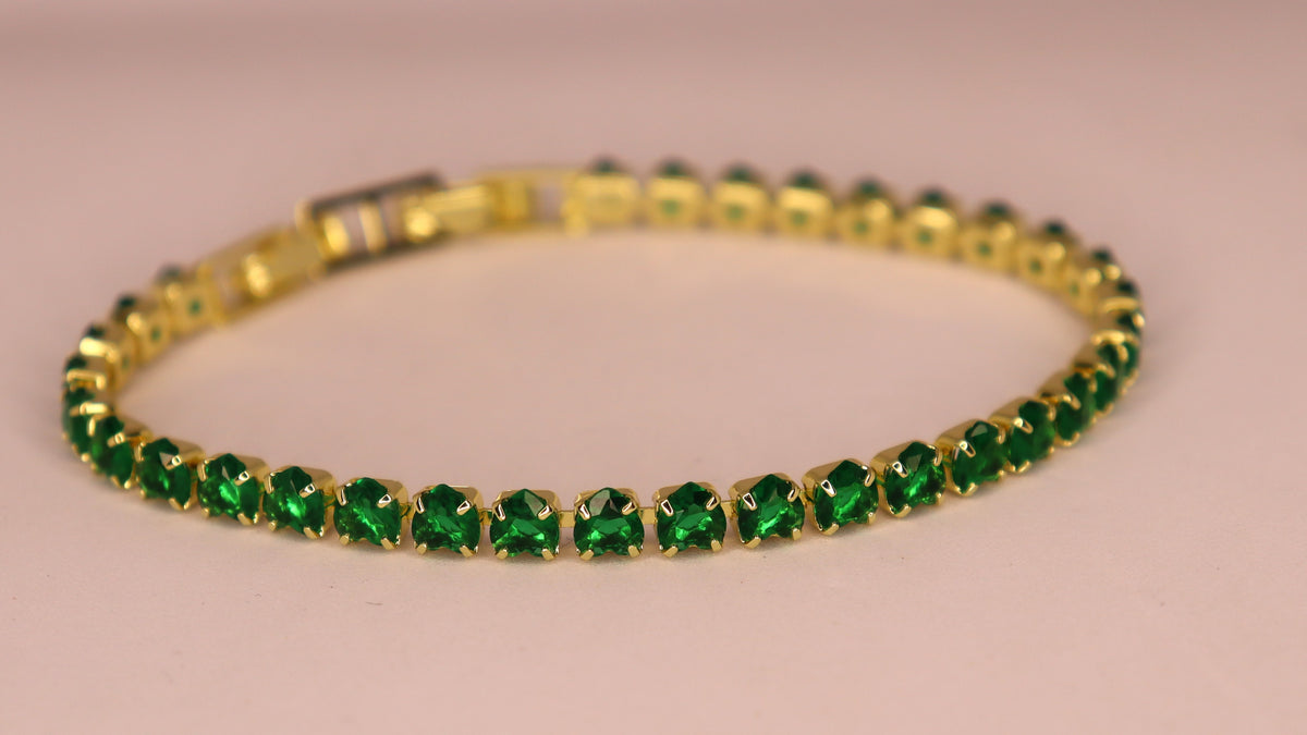 Emerald Radiance Stack ( Set of 3 Bracelets )