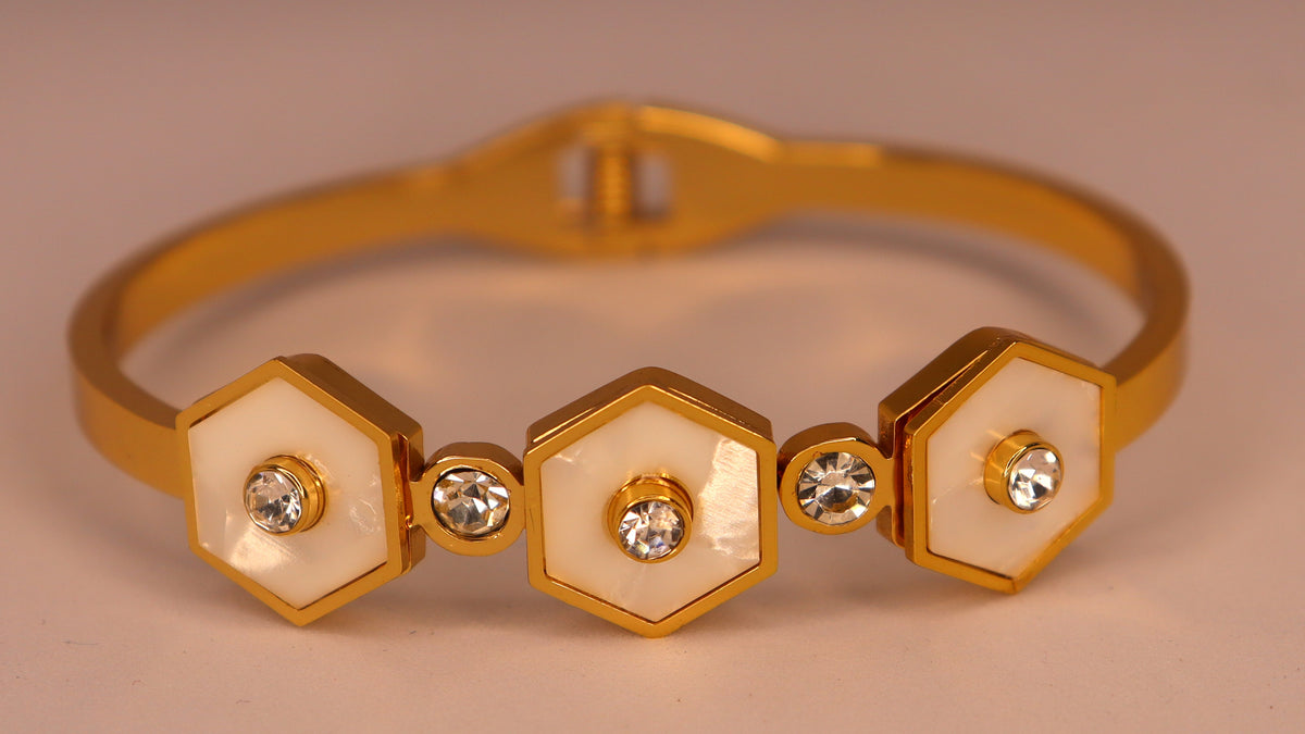 Ivory Luxe Stack ( Set of 3 Bracelets )