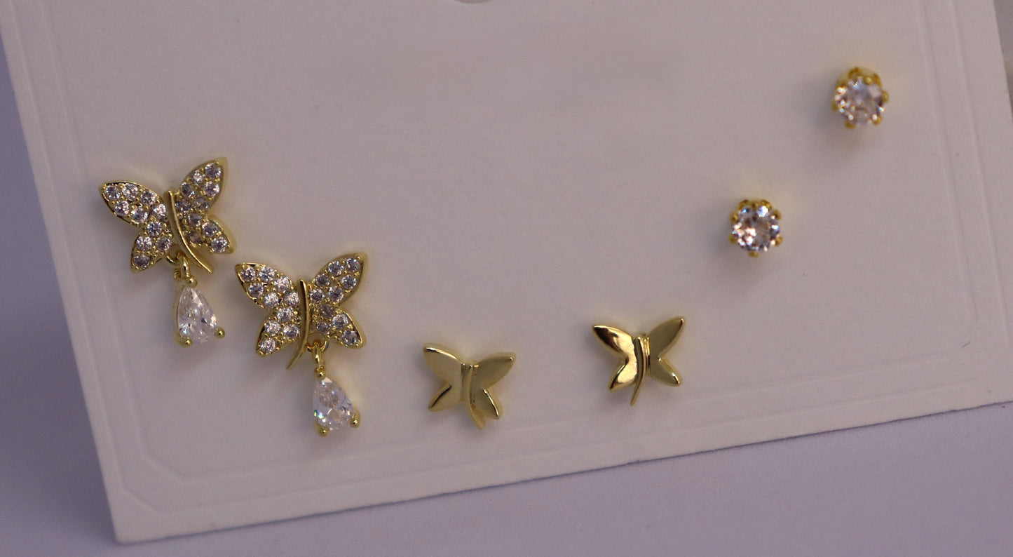 Butterfly stud set