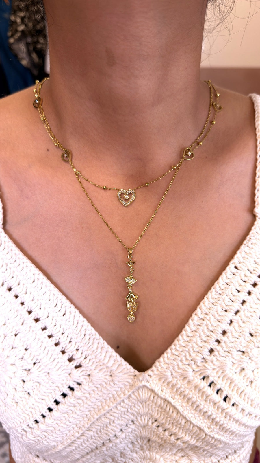 Forever Hearts Necklace Stack (Set of 2 Necklaces)
